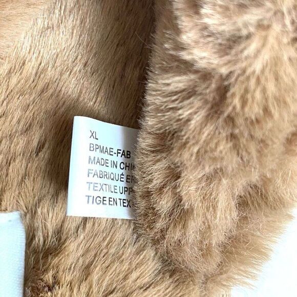 Nordstrom B.P. Mae Cross Strap Faux Fur Slipper XL 11-12 - Picture 4 of 6